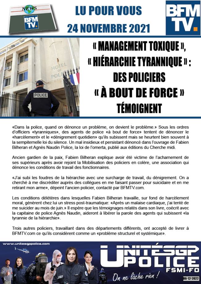 le syndicat réclame «la révocation des cadres»