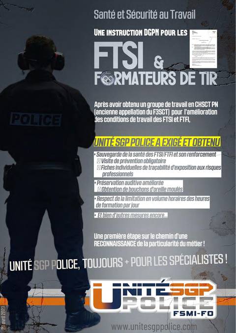 Aperçu — Une instruction DGPN pour les FTSI et formateurs de tir