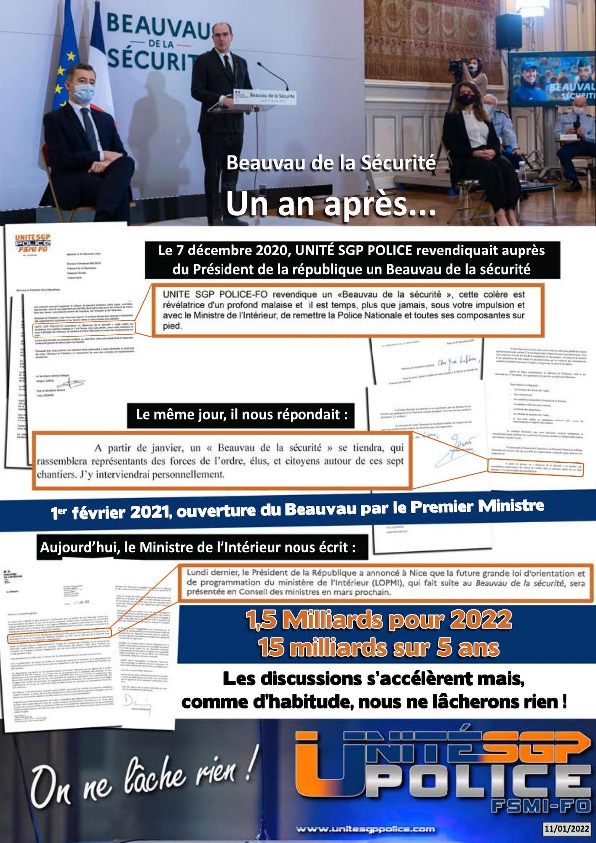Beauvau de la Sécurité - Un an après…
