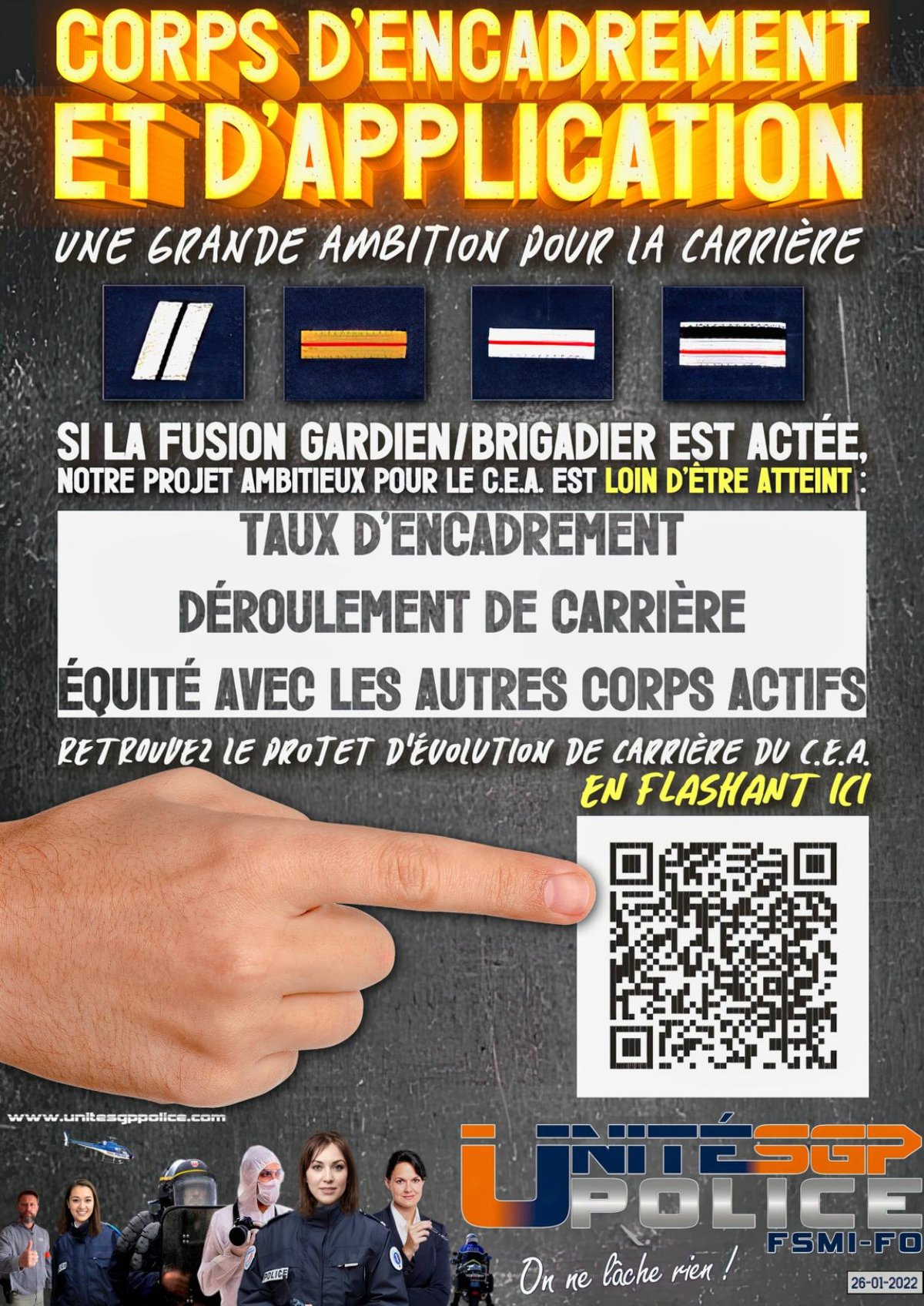 Corps d’encadrement et d’Application : Une grande ambition pour la carrière