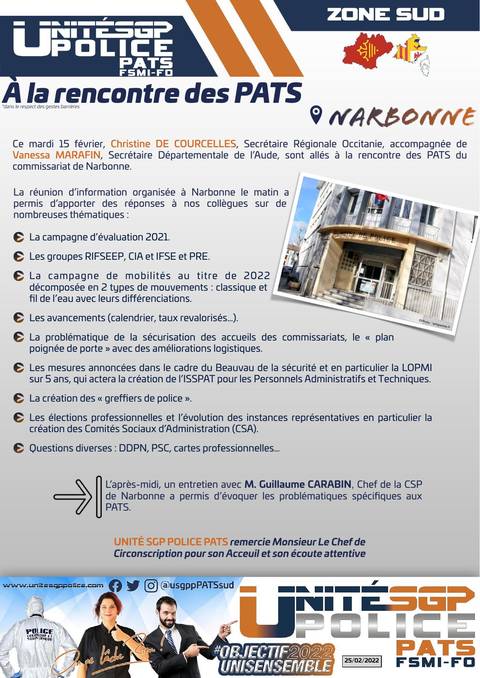 Aperçu — À la rencontre des PATS : Narbonne