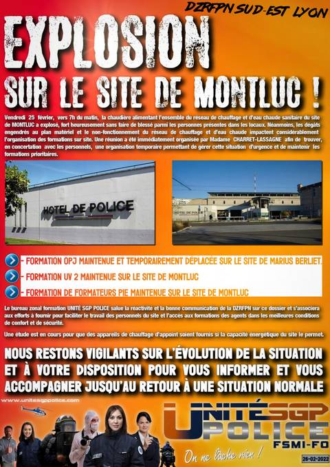 Aperçu — DZRFPN SUD-EST LYON : EXPLOSION SUR LE SITE DE MONTLUC !