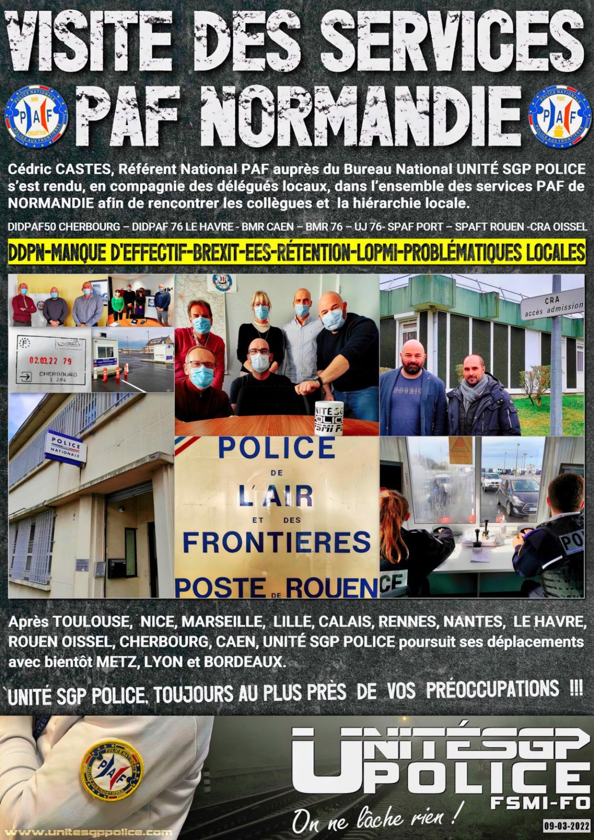 VISITE DES SERVICES PAF NORMANDIE