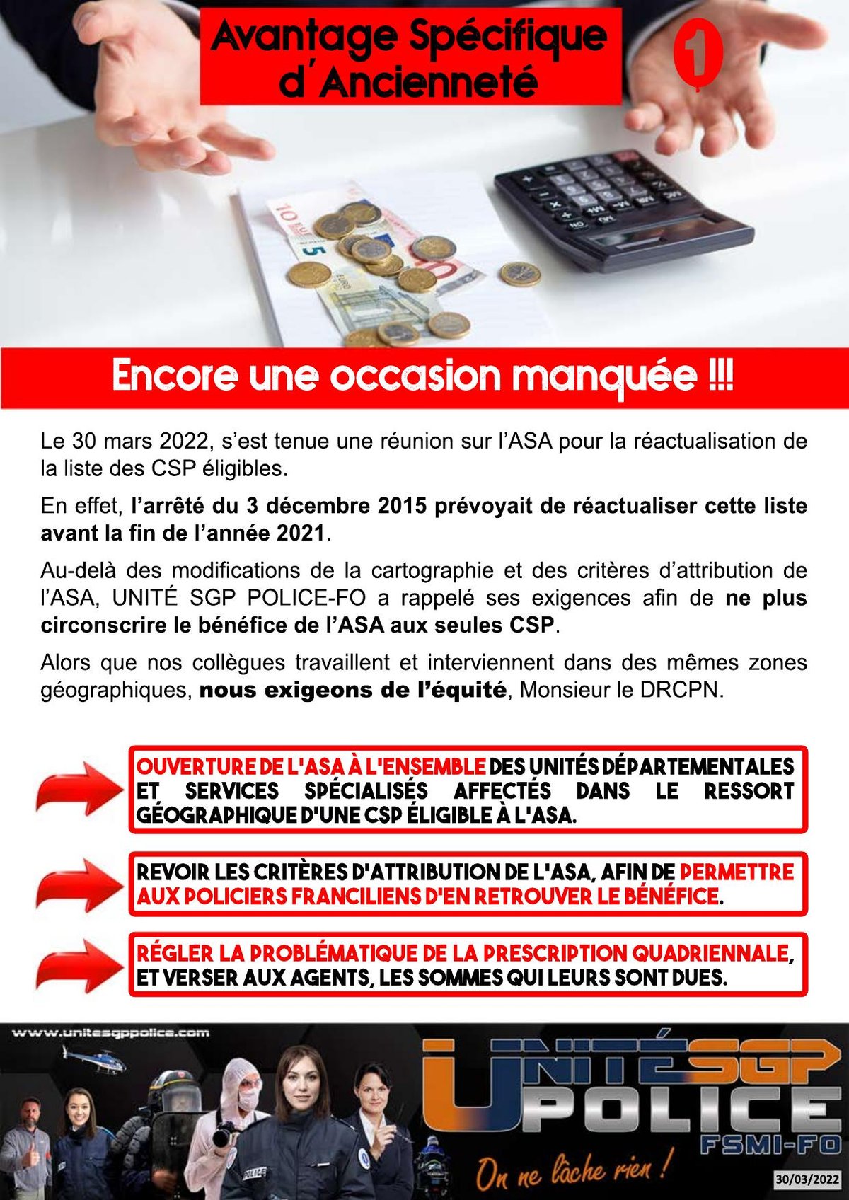 ASA : Encore une occasion manquée !!!