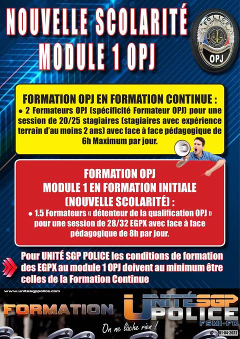 Aperçu — Nouvelle Scolarité Module 1 OPJ