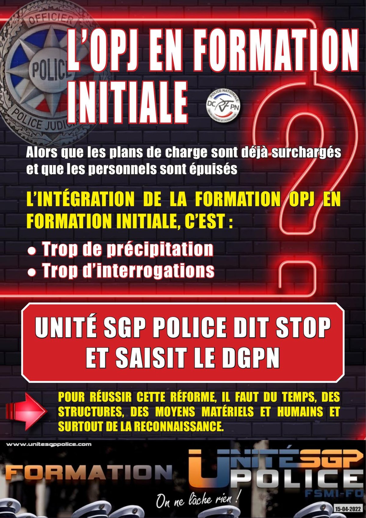 L’OPJ en formation initiale
