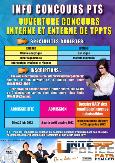 Aperçu — Ouverture concours interne et externe de TPPTS