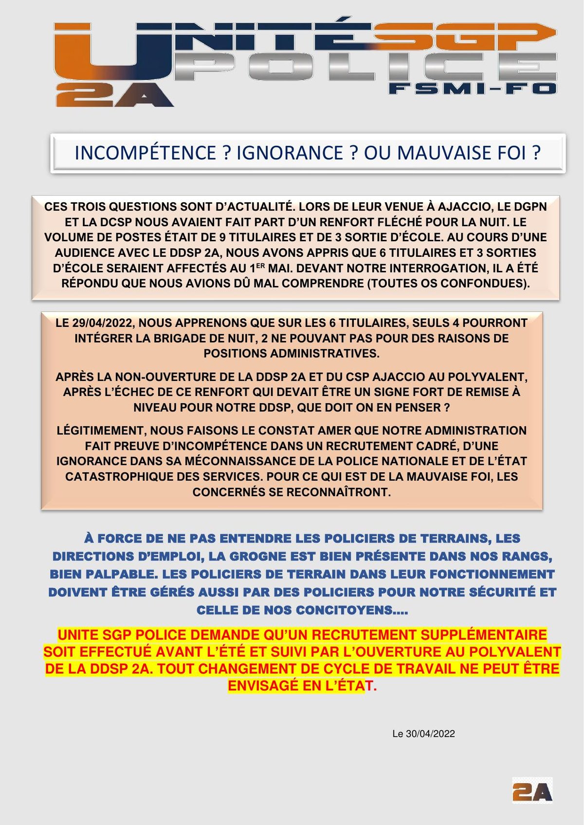 Incompétence ? Ignorance ? Ou mauvaise foi ?