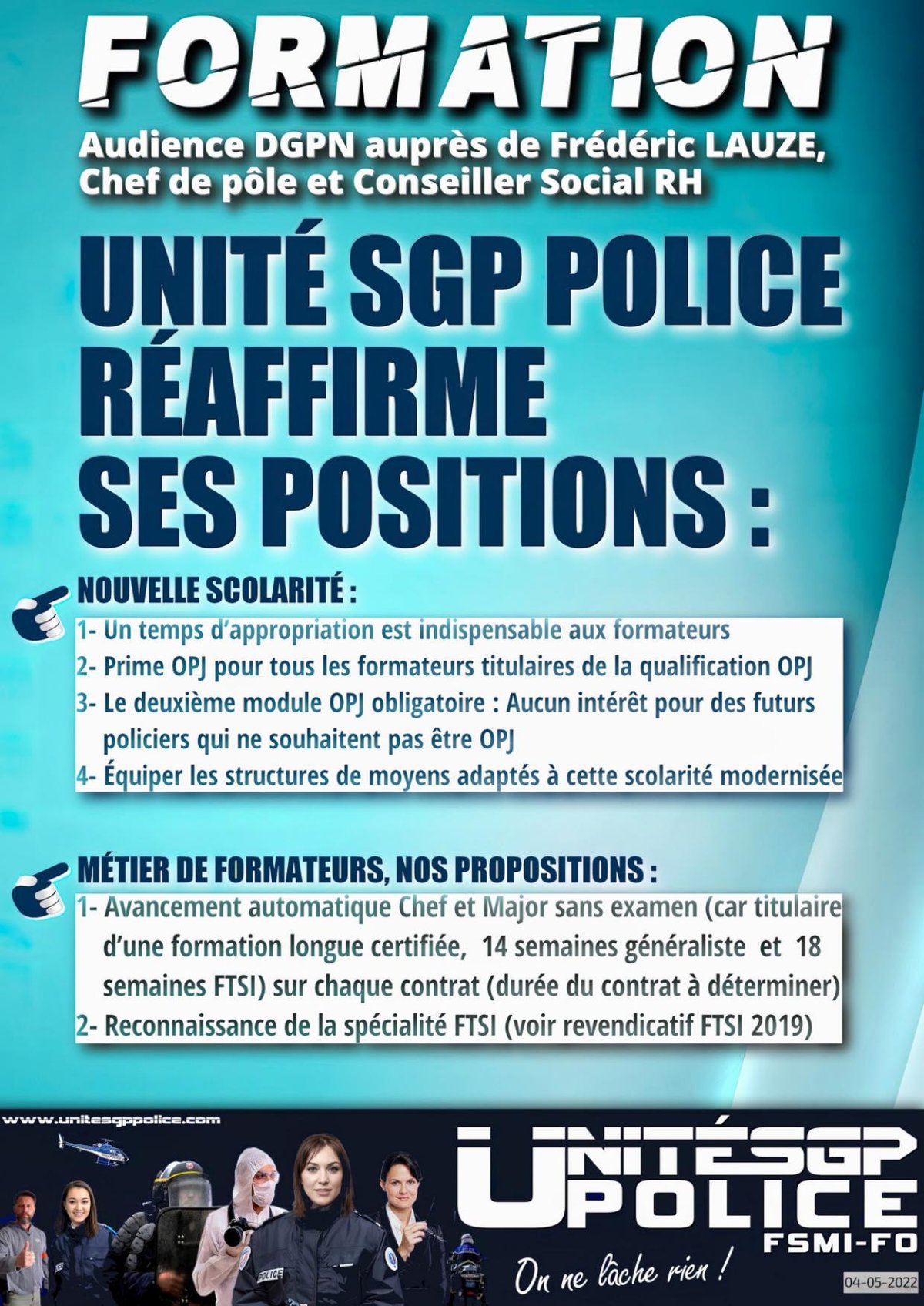 Audience DGPN auprès de Frédéric Lauze, Chef de pôle et Conseiller Social RH