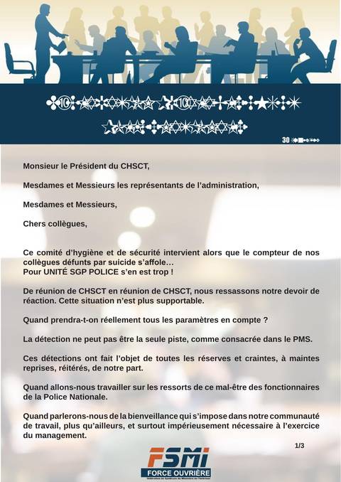 Aperçu — Déclaration préalable CHSCT PN