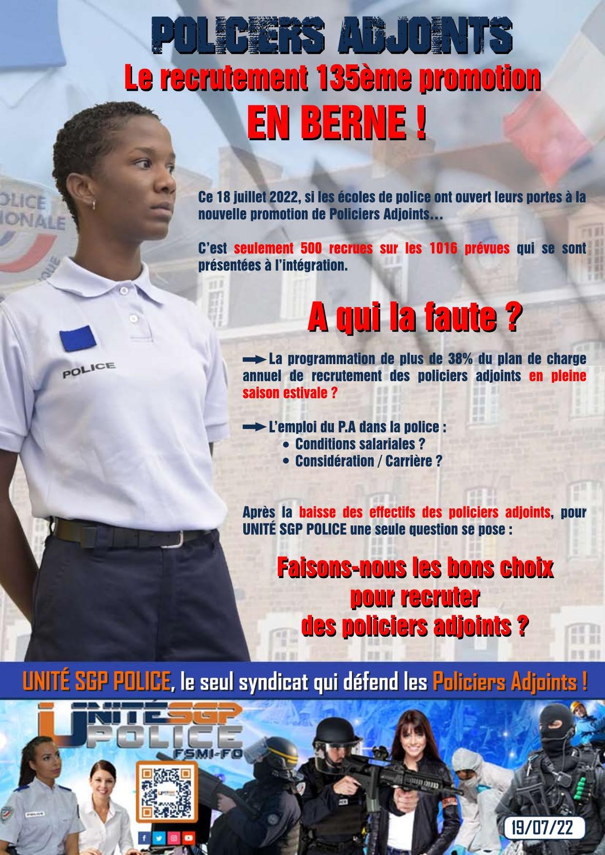 Le recrutement 135ème promotion EN BERNE