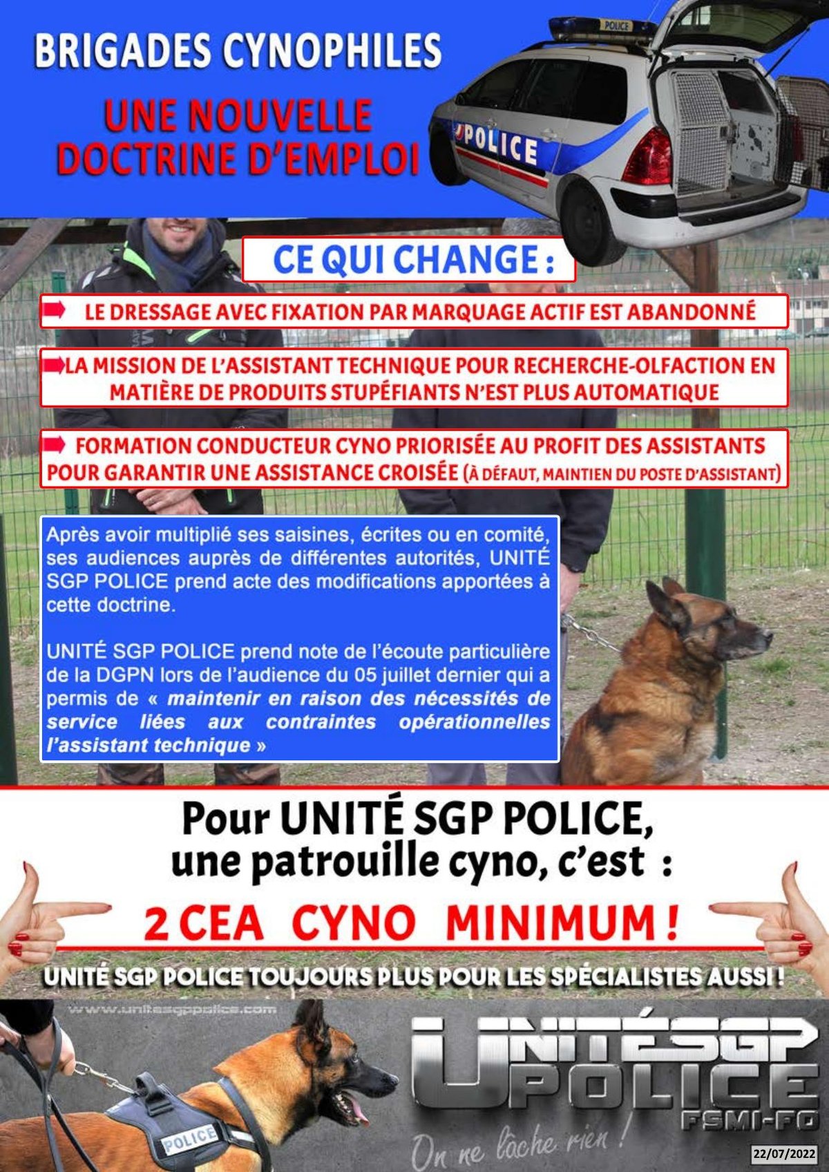 Brigades cynophiles - Une nouvelle doctrine d’emploi