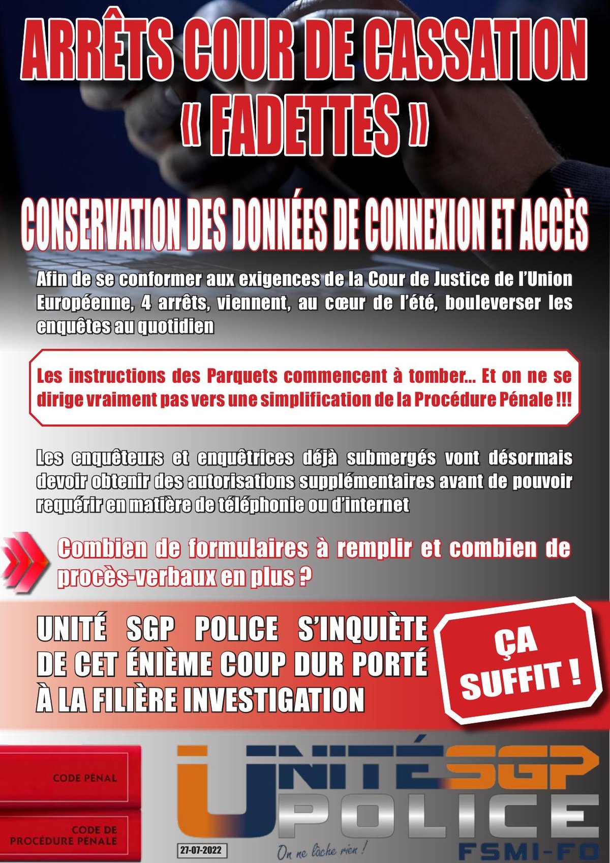 Arrêts COUR DE CASSATION « FADETTES »