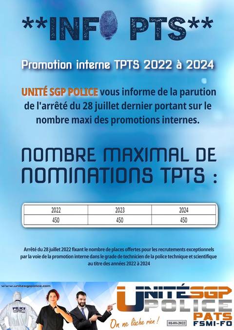 Aperçu — INFO PTS : Promotion interne TPTS 2022 à 2024