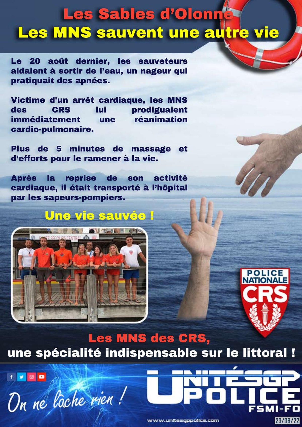Les Sables d’Olonne - Les MNS sauvent une autre vie