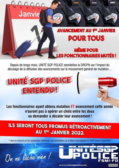 Aperçu — AVANCEMENT au 1er janvier pour Tous, Même pour les fonctionnaires mutés !