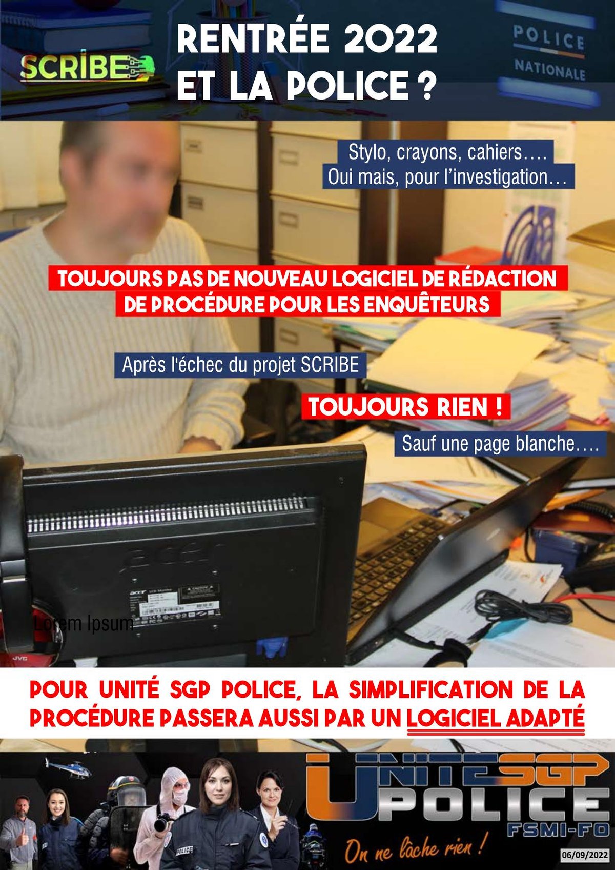 Rentrée 2022 - Et la Police ?