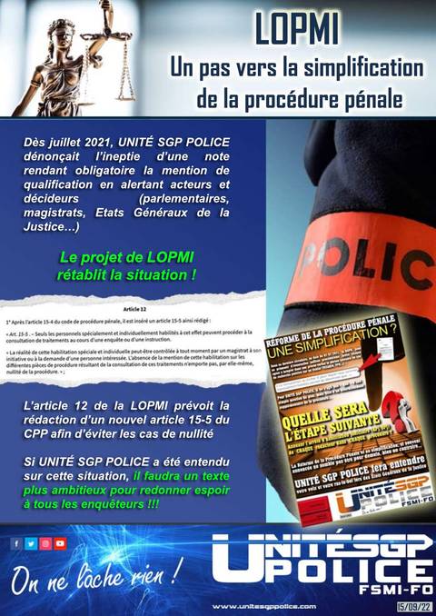 Aperçu — LOPMI - Un pas vers la simplification de la procédure pénale