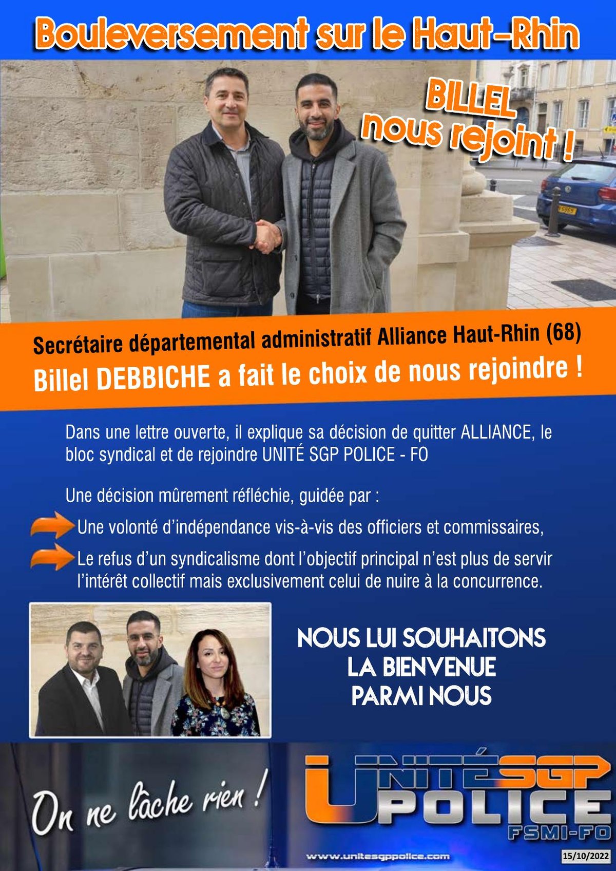 Bouleversement sur le Haut-Rhin - BILLEL nous rejoint !
