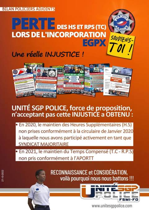 Aperçu — BILAN PA : Perte des HS et RPS (TC) lors de l’incorporation EGPX, une réelle INJUSTICE