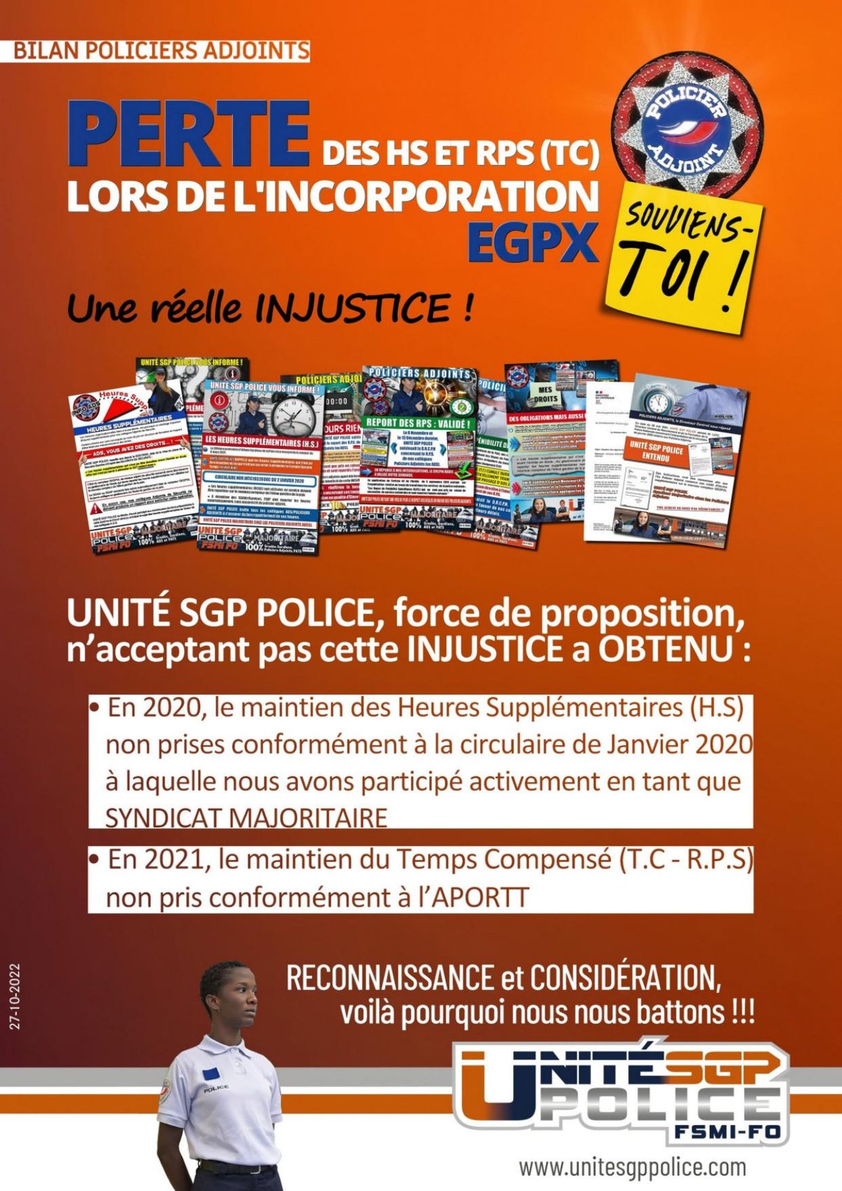 BILAN PA : Perte des HS et RPS (TC) lors de l’incorporation EGPX, une réelle INJUSTICE