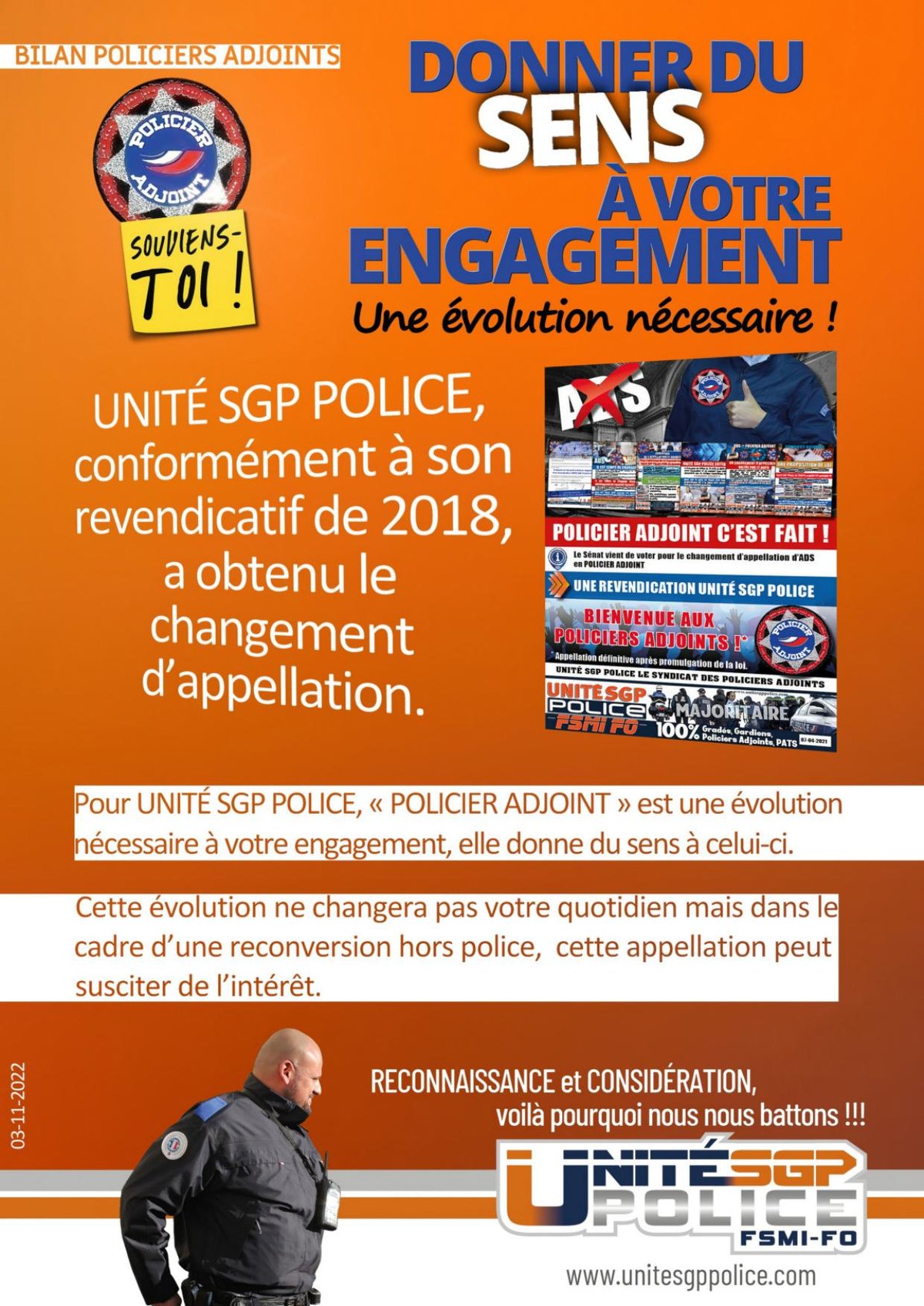 BILAN PA : Donner du SENS à votre engagement, une évolution nécessaire