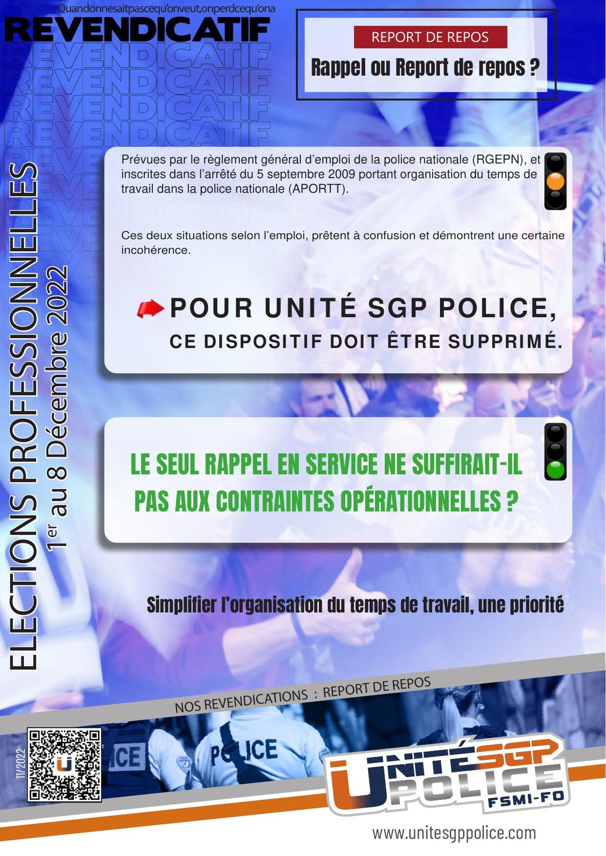 Revendicatif : Rappel ou report de repos ?