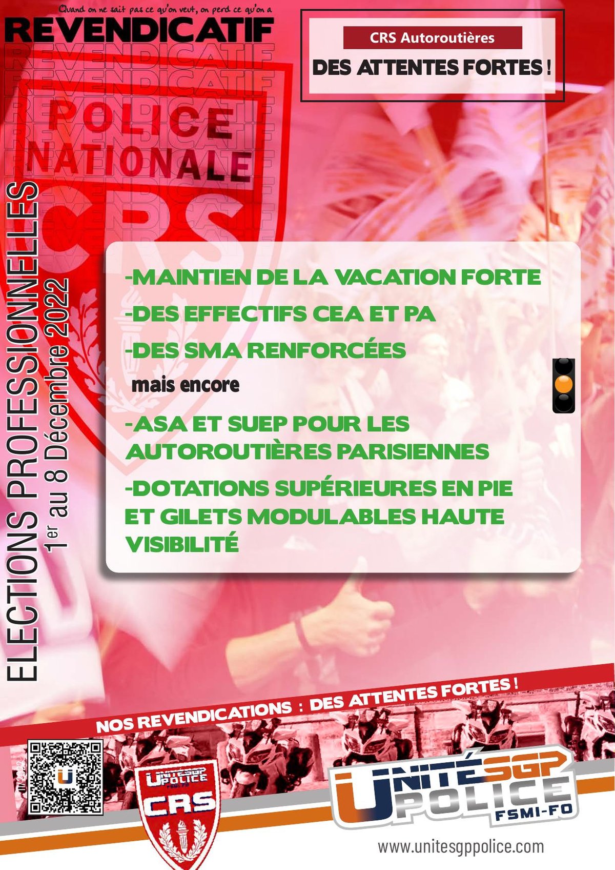Revendicatif : CRS Autoroutières