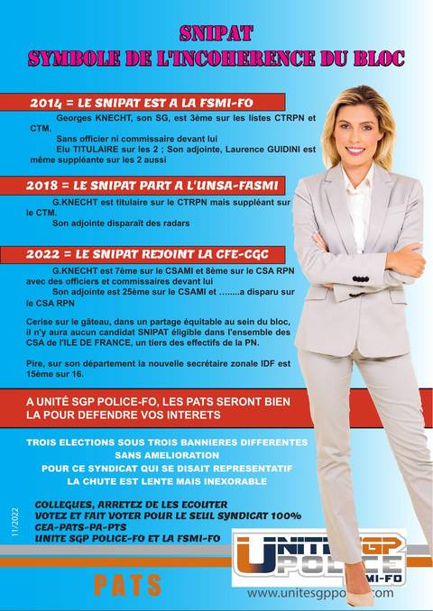 Aperçu — SNIPAT : SYMBOLE DE L'INCOHERENCE DU BLOC
