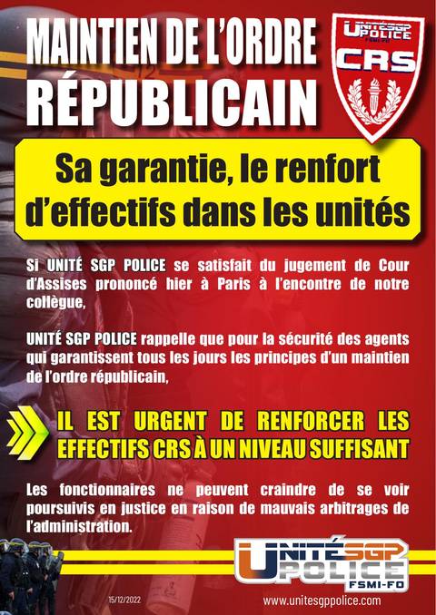 Aperçu — Maintien de l’Ordre Républicain
