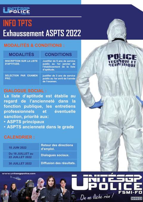 Aperçu — INFO PTS : Exhaussement ASPTS 2022