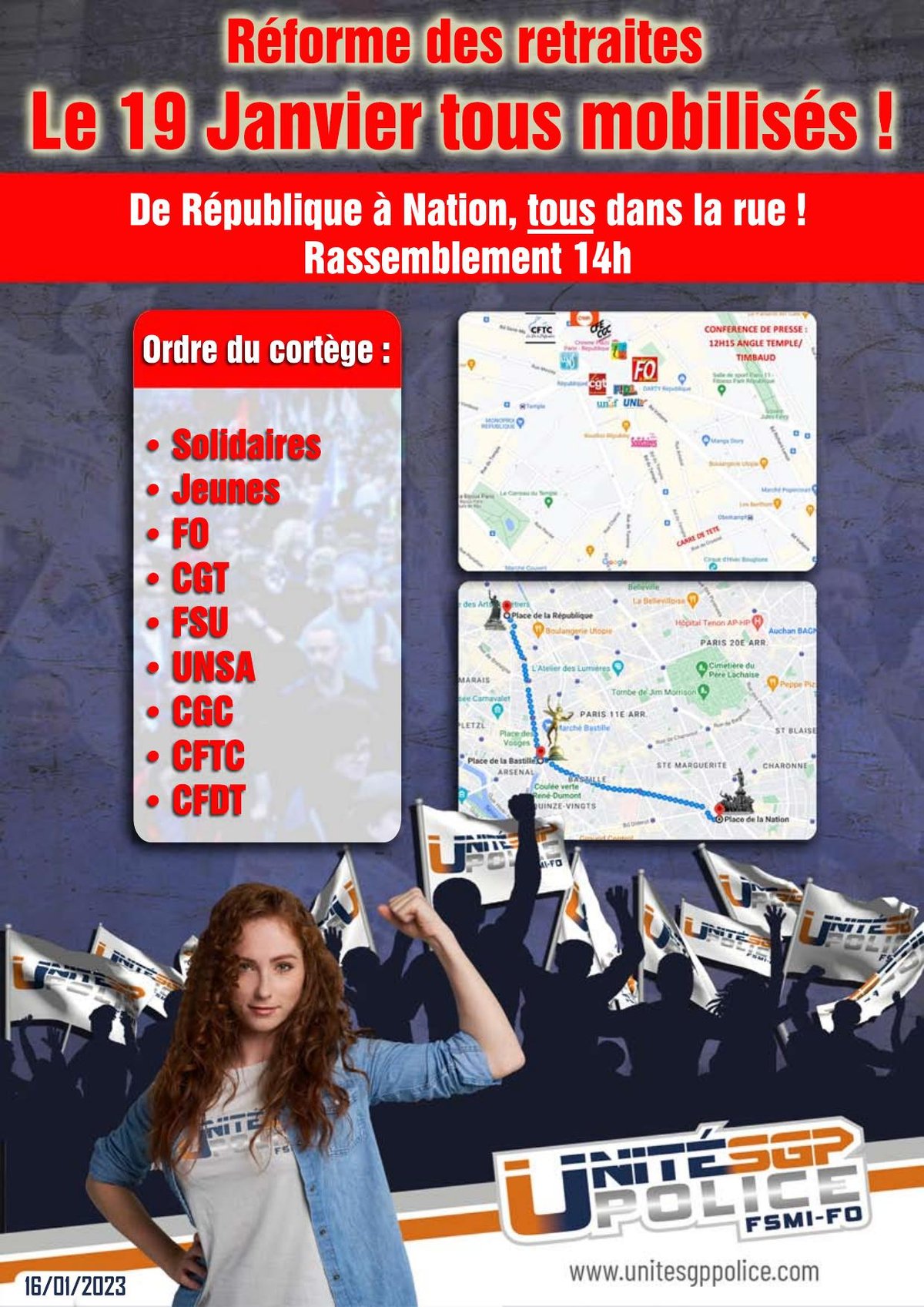Le 19 Janvier, tous mobilisés !