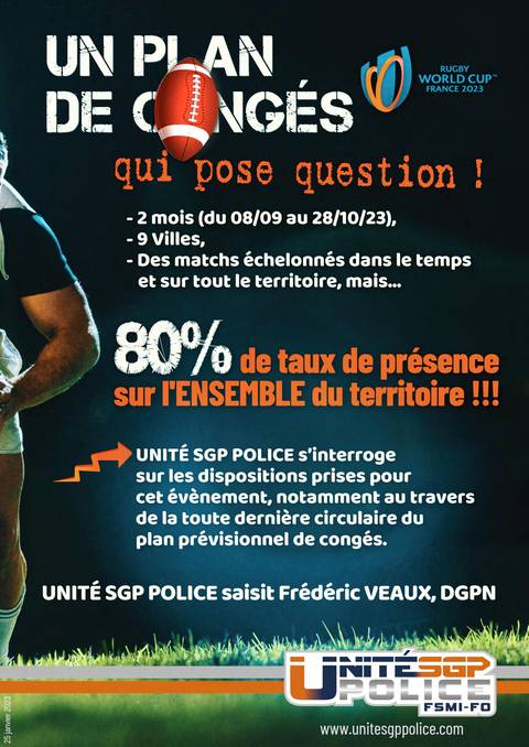 Aperçu — Coupe du monde de rugby : Un plan de congés qui pose question