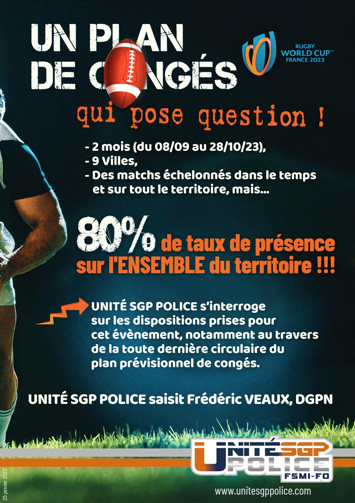 Coupe du monde de rugby : Un plan de congés qui pose question