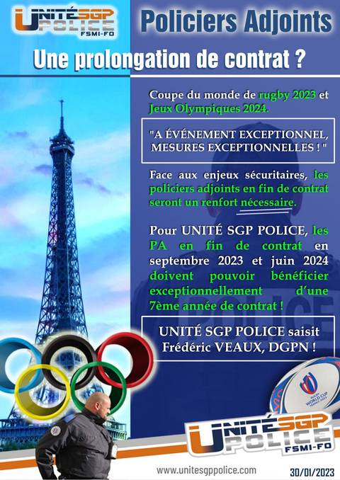 Aperçu — POLICIERS ADJOINTS - Une prolongation de contrat ?