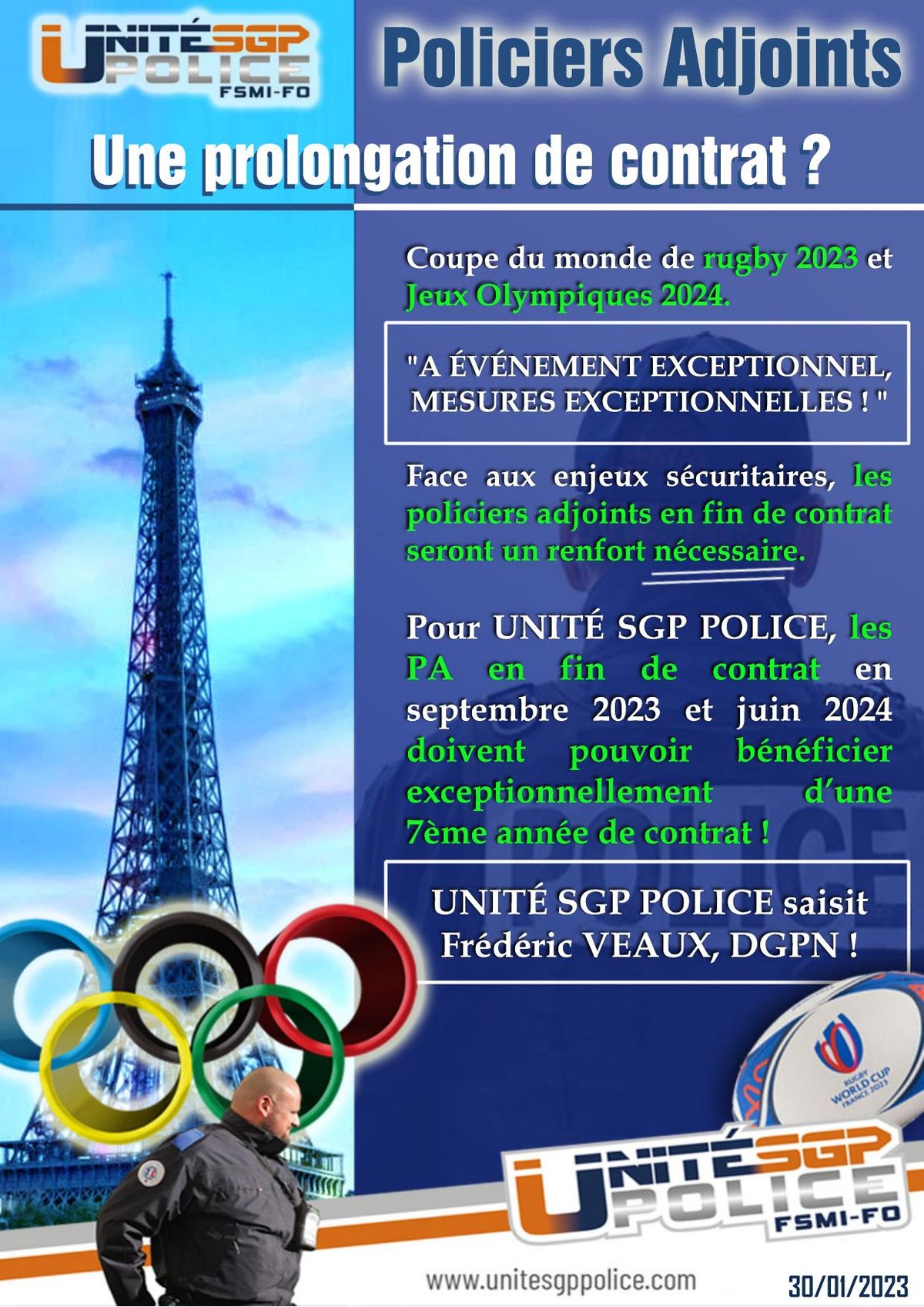 POLICIERS ADJOINTS - Une prolongation de contrat ?