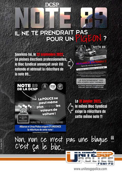Aperçu — Note 89 DCSP : Il ne te prendrait pas pour un pigeon ?