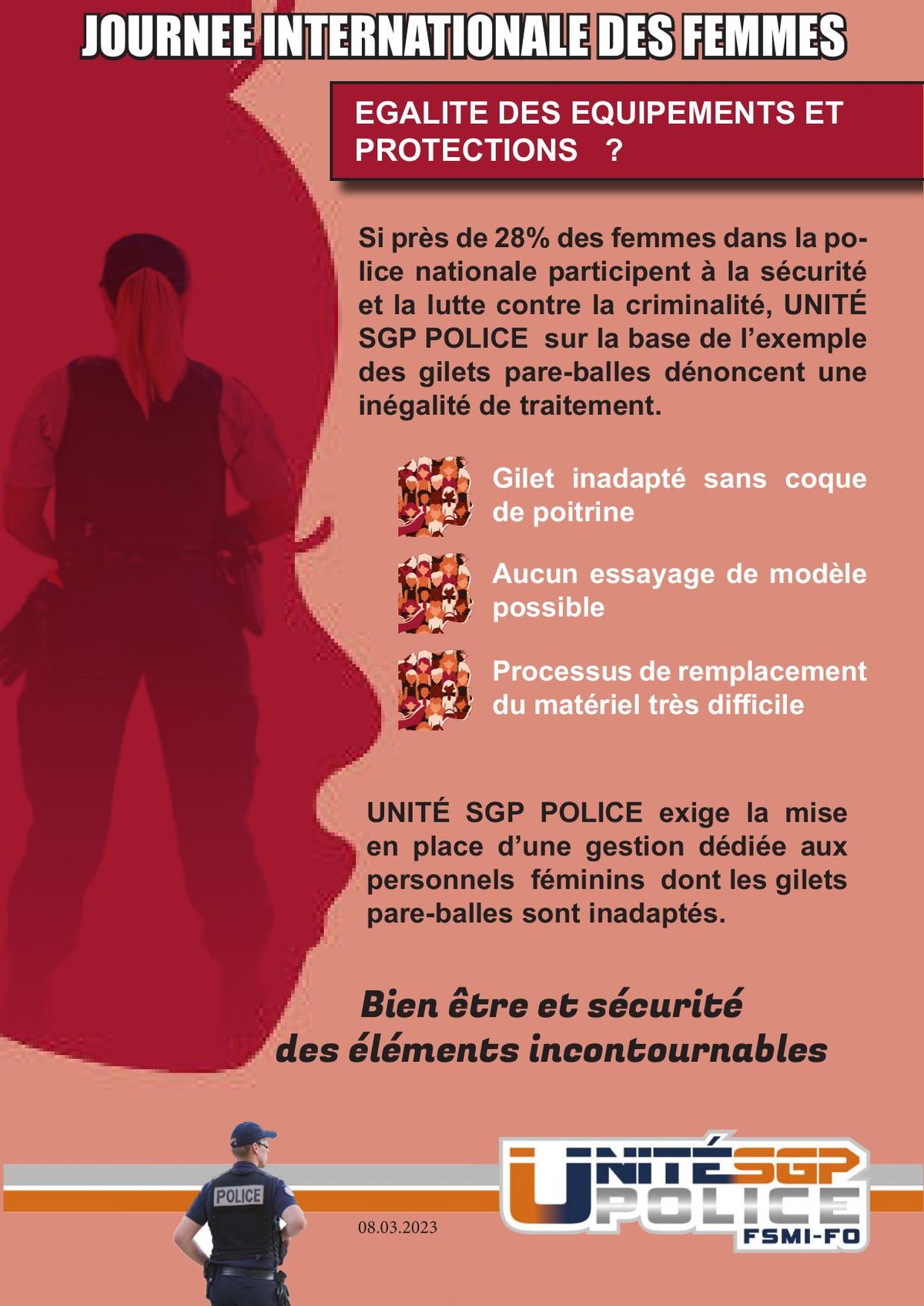 Journée internationale des femmes 2023 : égalité des équipements et protections