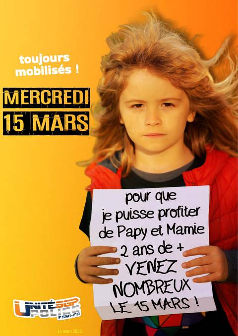 Aperçu — Réforme des retraites : 15 MARS VENEZ NOMBREUX !