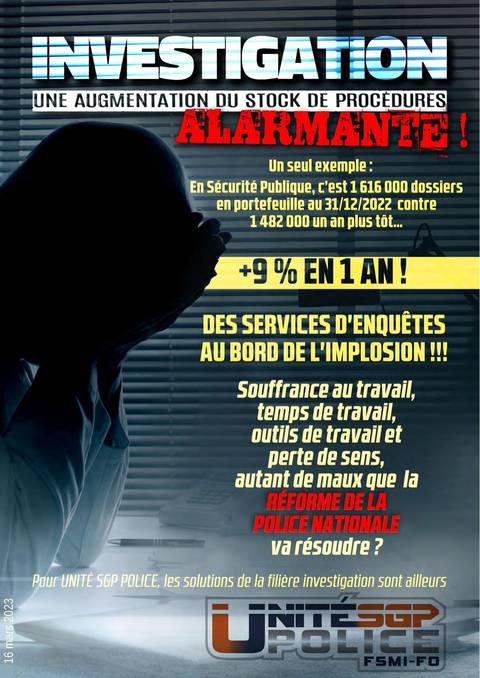 Aperçu — INVESTIGATION : UNE AUGMENTATION DU STOCK DE PROCÉDURES ALARMANTE