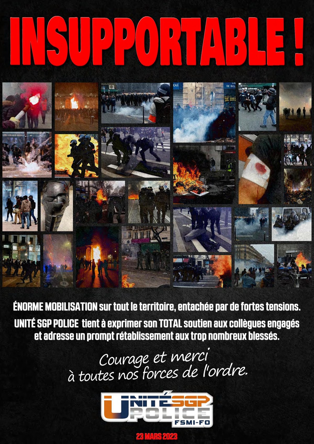 Tensions aux manifestations : !