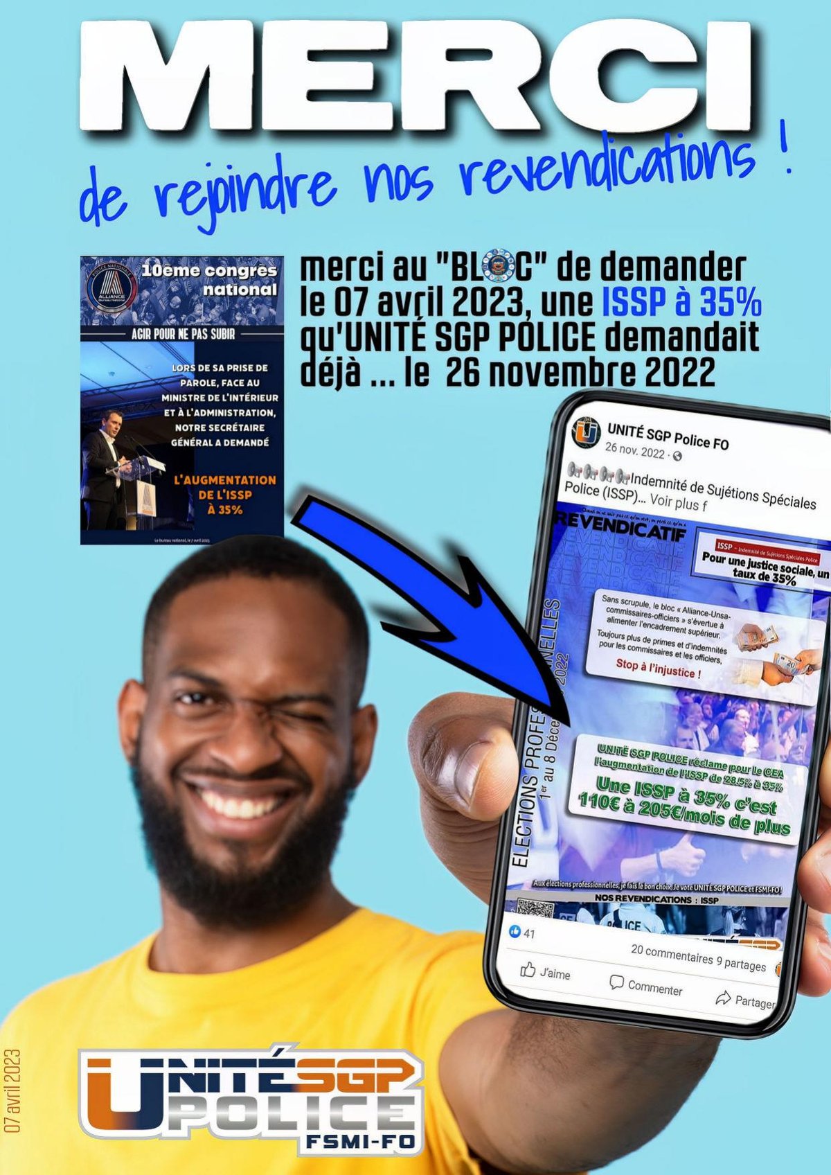 ISSP À 35 % ? Merci au "BLOC" de rejoindre (enfin) notre revendication !