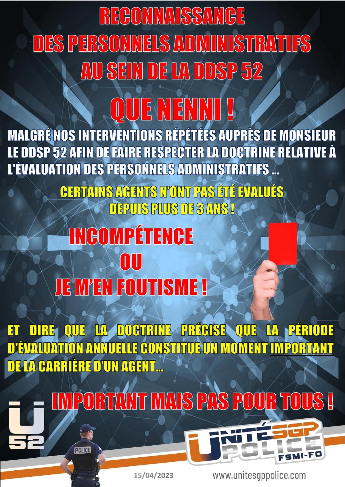 Reconnaissance des personnels administratifs