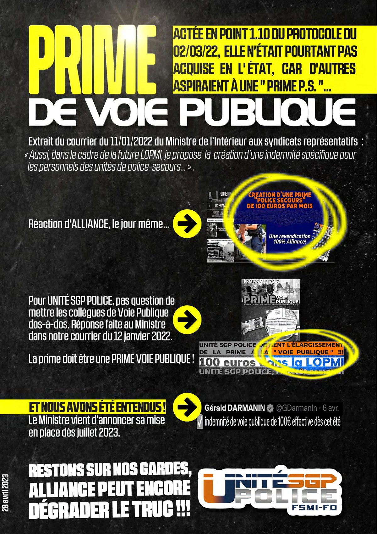 PRIME DE VOIE PUBLIQUE