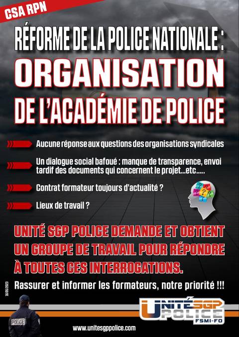 Aperçu — CSA RPN : Organisation de l’académie de police