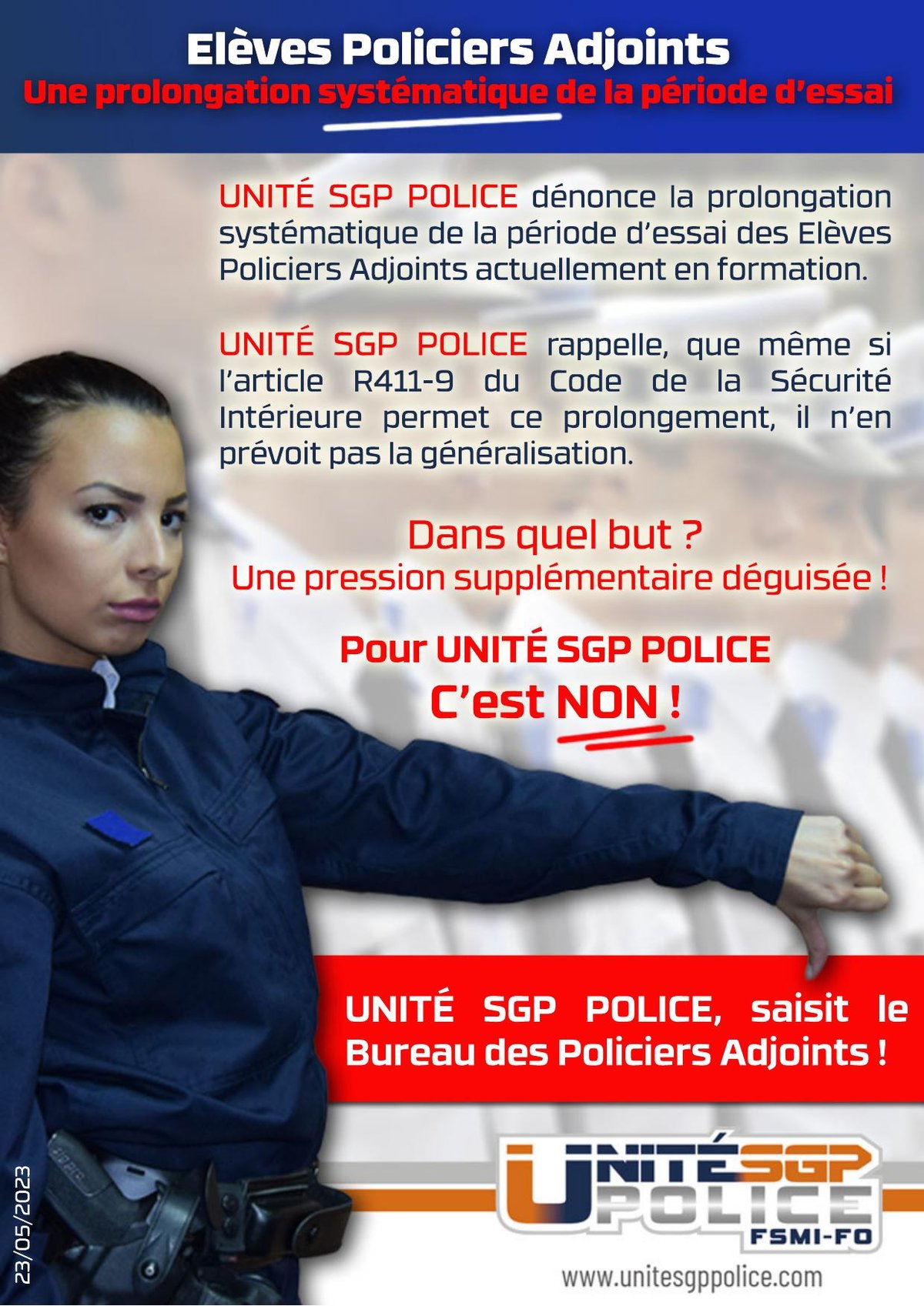 Élèves Policiers Adjoints : Une prolongation systématique de la période d’essai