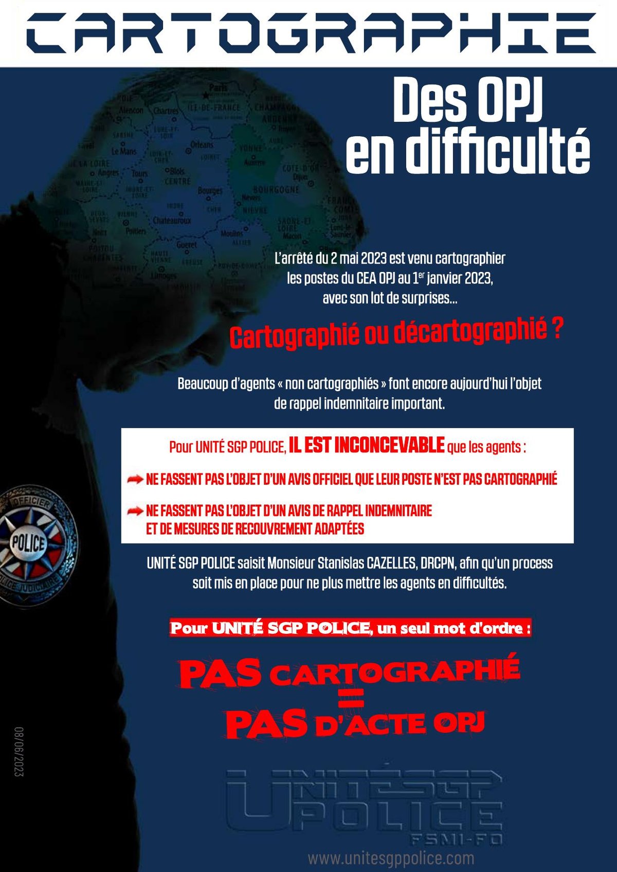 Cartographie - Des OPJ en difficulté