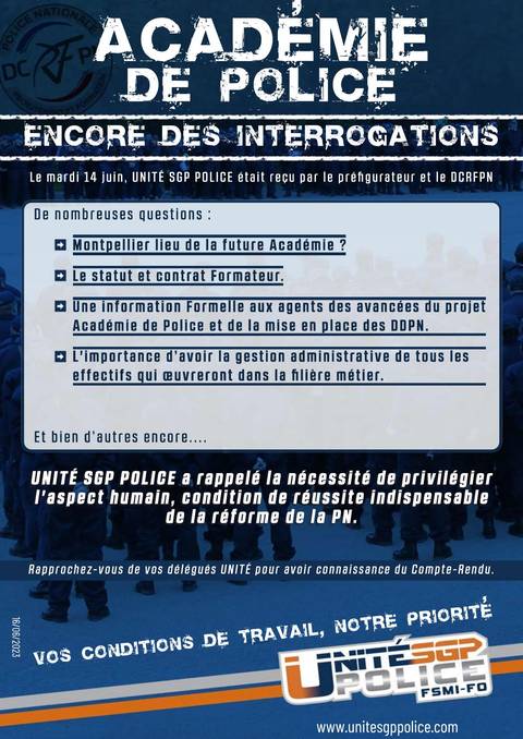 Aperçu — Académie de police - Encore des interrogations