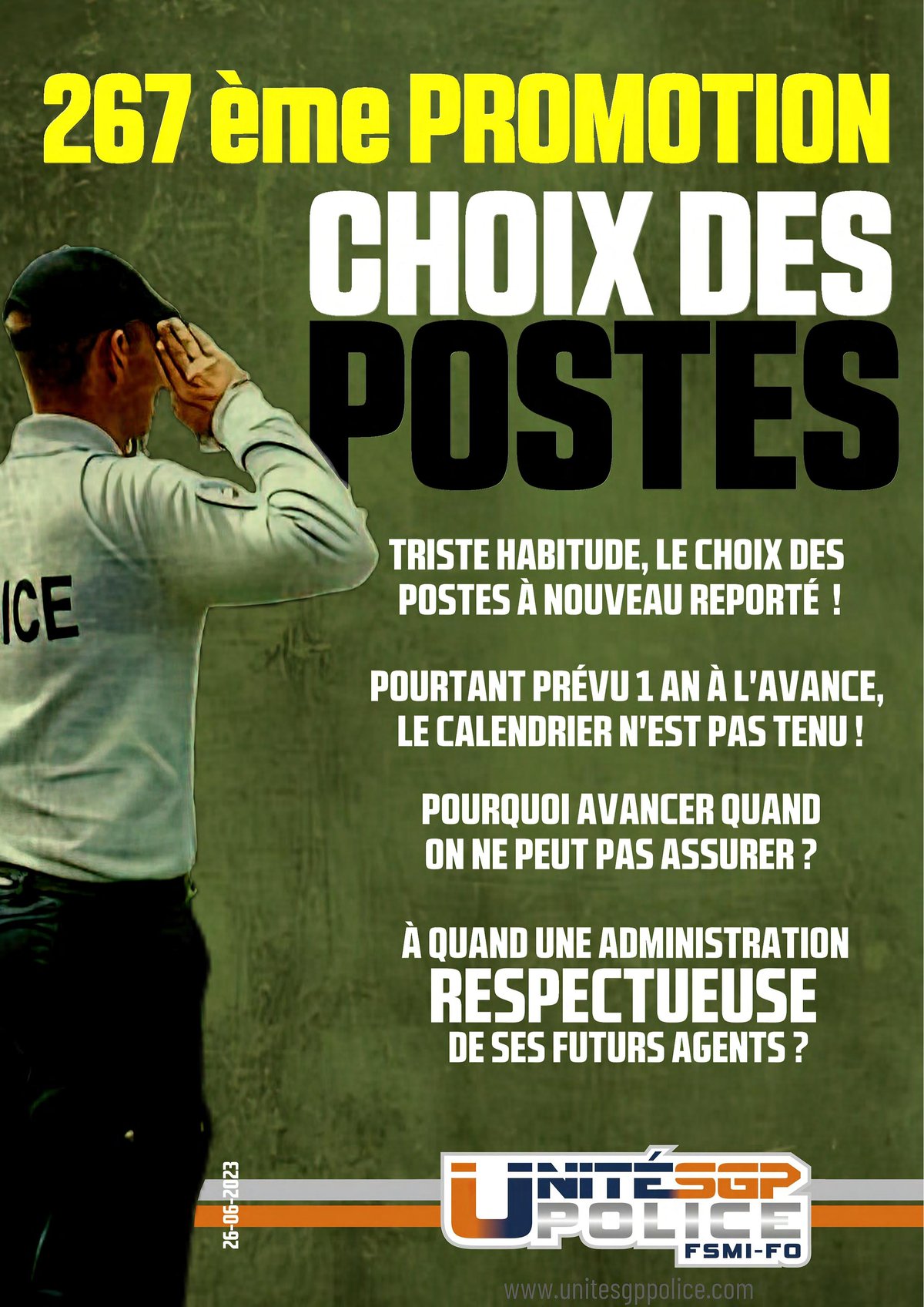 CHOIX DES POSTES 267 ème PROMOTION
