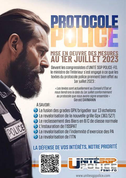 Aperçu — PROTOCOLE POLICE : Mise en œuvre des mesures au 1er juillet 2023